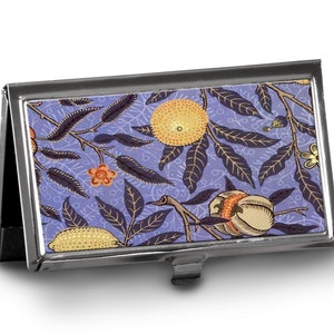Business or Credit Card Case Holder William Morris Replica Design Art Nouveau Floral Vintage Design Textile Designer Botanical Pattern