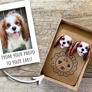 Custom Dog Earrings | Wood Stud Earrings | Custom Pet Gift | Pet Earrings | Personalized Stud Earrings | Cat Earrings | Horse Pig ANYTHING