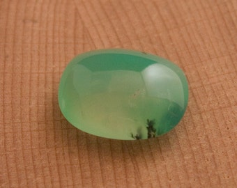 Chrysoprase Loose Natural and Untreated Glowing Green Freeform Double Sided Pillowy Antique Cushion Cabochon Cab