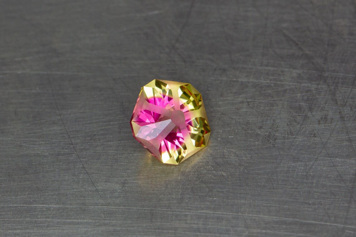 RESERVED -- Yellow and Pink Bi Color Sapphire Loose Lab Created Modern ...