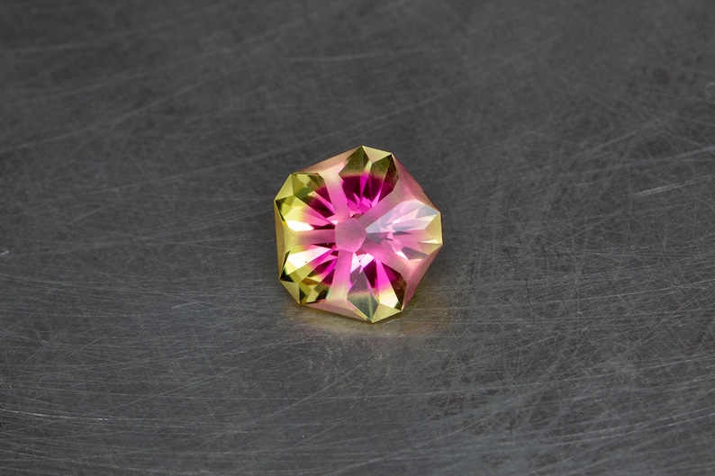 RESERVED -- Yellow and Pink Bi Color Sapphire Loose Lab Created Modern ...