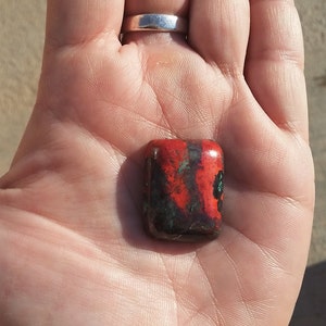 Sonora Sunset Chrysocolla Cuprite Freeform Designer Cabochon from Milpillas Mine in Mexico Sonoran Sunrise image 2