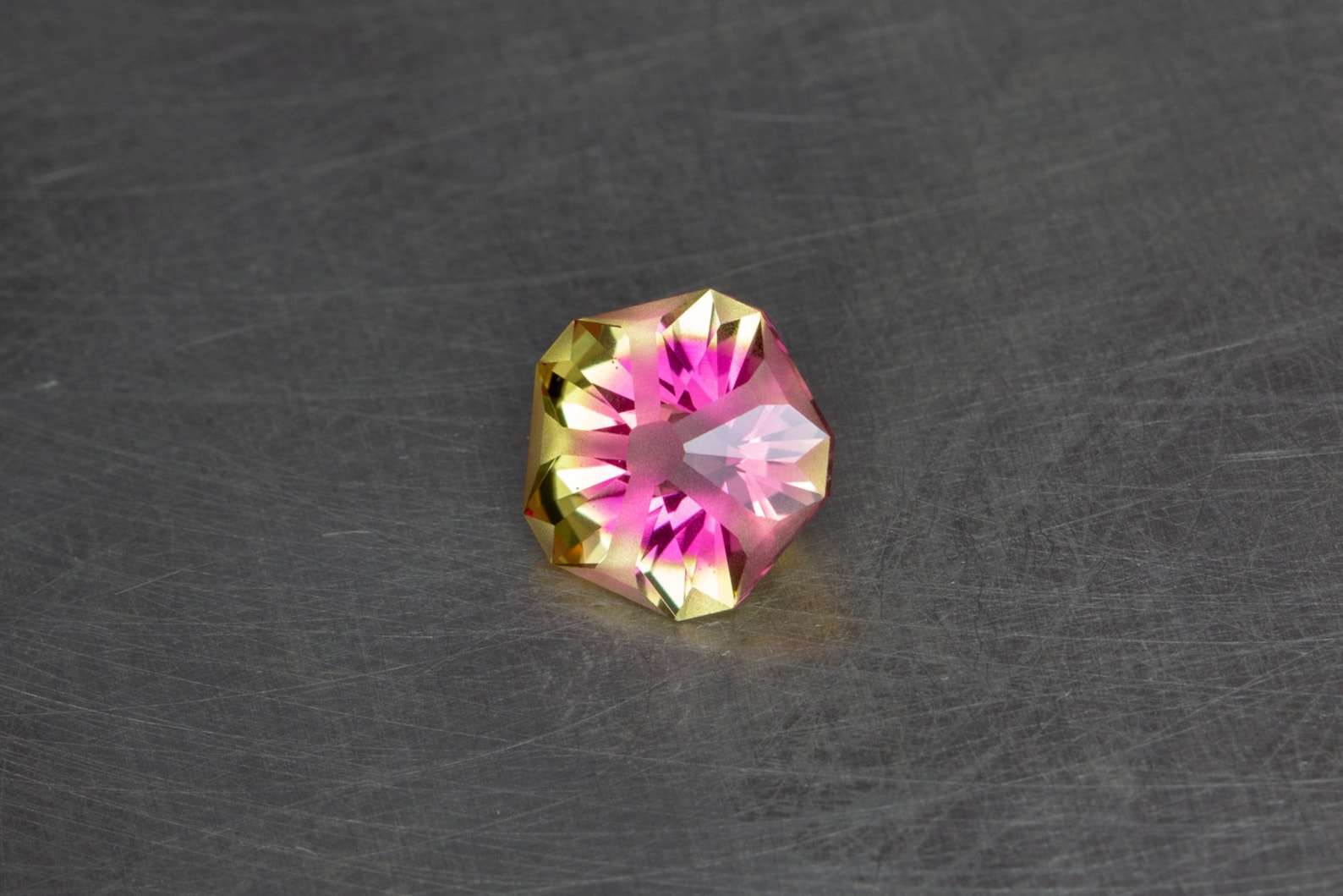 RESERVED -- Yellow and Pink Bi Color Sapphire Loose Lab Created Modern ...