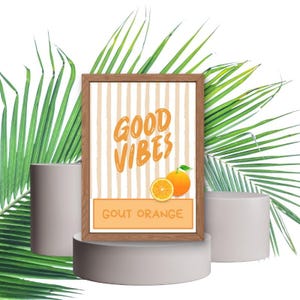 Positive wall art - decorative poster - poster - home decor - typography - orange print - good vibes - collection