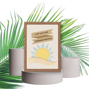 Positive wall art - decorative poster - poster - home decor - typography - sun print - heading for a positive day