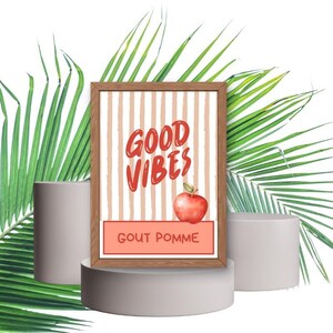 Positive wall art - decorative poster - poster - home decor - typography - apple print - good vibes - collection
