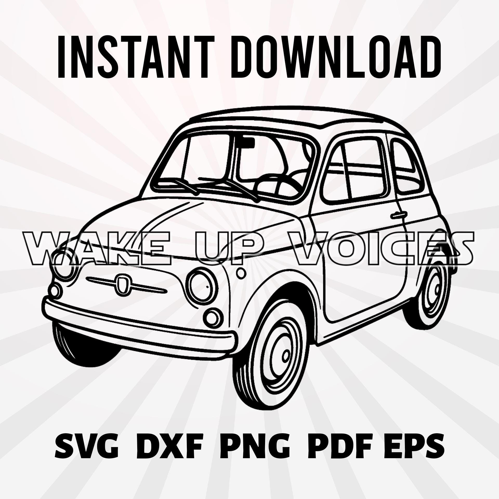 Fiat 500 Svg - Etsy