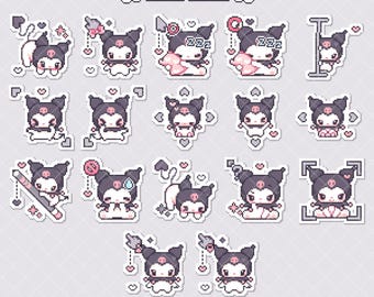 Goth-Hasen-Cursor | Nur für Windows | Animierte, individuelle Katzen-Cursor | Pixel-Cursor | Mauszeiger | Pixel-Art | 8-Bit-Grafik | PC-Cursor