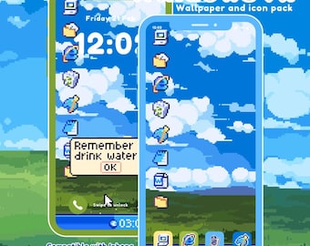 Windows XP Wallpaper and Icon Pack | Desktop Wallpapers | Mobile Wallpapers | iPad Wallpapers | Pixel art | 8 bit art | Frutiger Aero