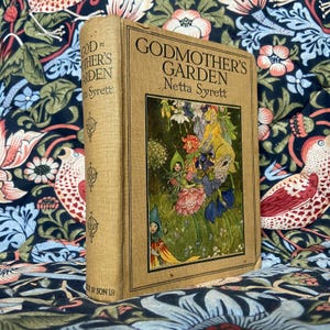 RARE Antique Book GODMOTHER&#39;s GARDEN by Netta Syrett Illustrated by Florence Harrison 1900s