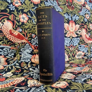 RARE Antique Book 1909 The Acts of The Apostles The Expositor&#39;s Bible with Bound Letter BEAUTIFUL