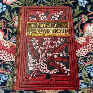 RARE Antique Book The Prince of The House of David by Rev Ingraham Ward Lock Co BEAUTIFUL GILT Binding 1800s
