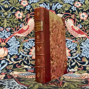 RARE Antique Book QUENTIN DURWARD by Sir Walter Scott Gilt Leather New Edition 1800s