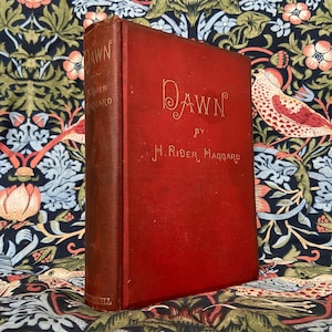 RARE Antique Book FIRST EDITION Dawn by H Rider Haggard 1887 Beautiful Gilt Antique Book