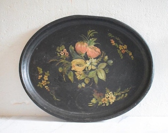 vintage French painted tray