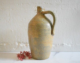 vintage studio pottery jug vase- rustic decor