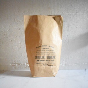 vintage French market paper bag - French advertising- French epicerie bag