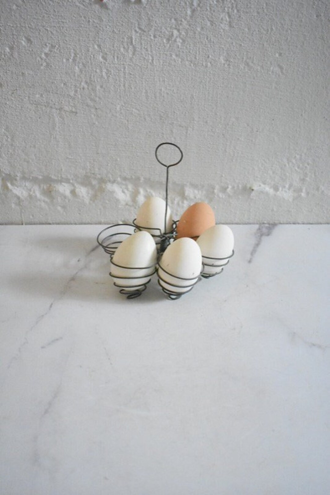 Vintage Wire Egg Holder and Broody Eggs Etsy