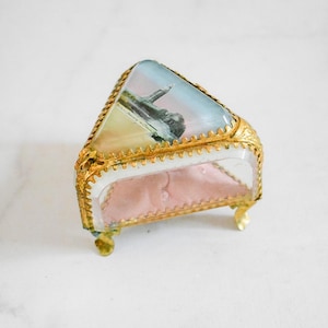 vintage French jewelry casket- French souvenir of Verdun Ossuary