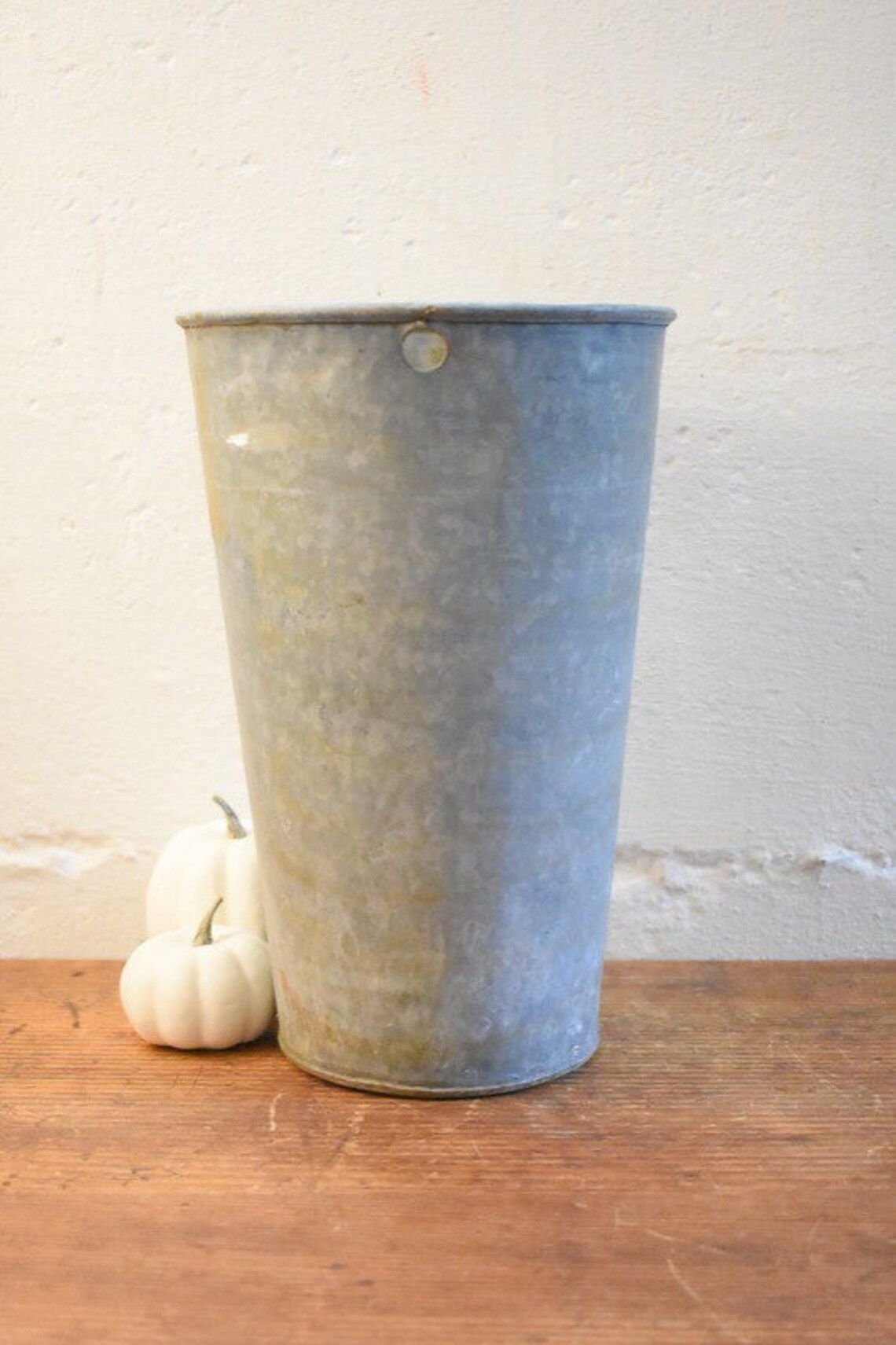 Vintage galvanized metal sap bucket farmhouse metal vase Etsy
