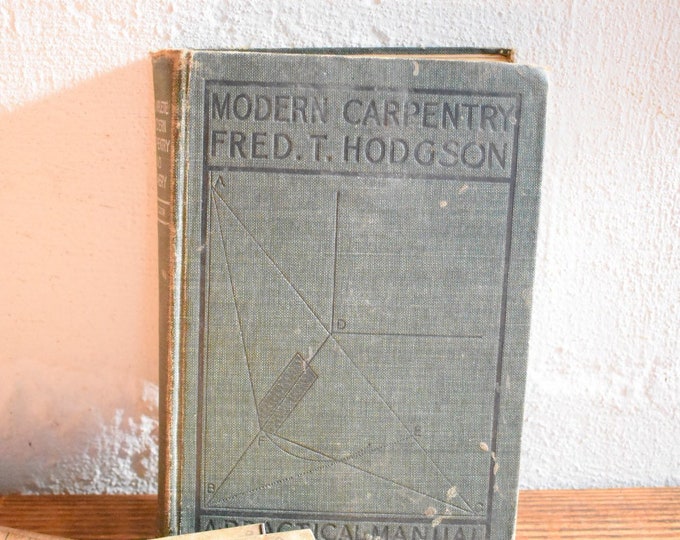 Modern Carpentry Book by Fred T. Hodgson Vintage Carpentry Etsy