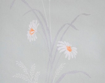 Vintage daisy wallpaper roll