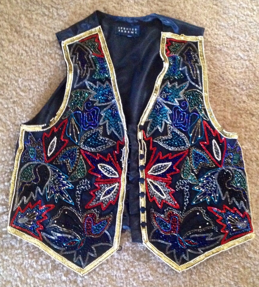 Vintage Beaded Vest Etsy
