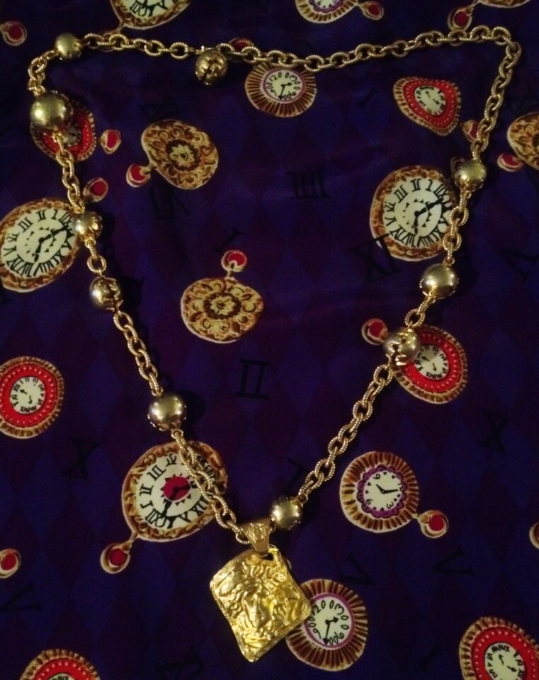 Authentic Vintage VERSACE Necklace or 