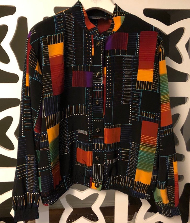 Vintage Geometric Blouse