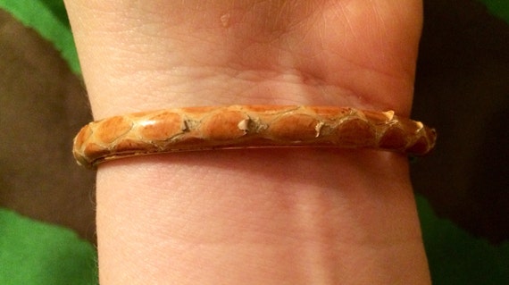Vintage Firenze Italy Python Chain Bangle - image 5