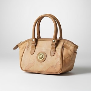 Vintage MONI World Map Globe//PU Handbag//Purse