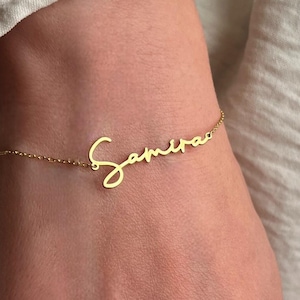 Personalized Name Bracelet, Custom Name Bracelet, Minimalist Name Bracelet, Bridesmaid Gift, Gift for Mom or Her, Dainty Layering Bracelet