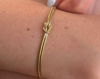 Love Knot Couples Bracelet, 925k Silver Infinite Robe Knot Couples Bracelet Set, Dainty Bracelet Set for Couples, Valentines Day Gifts