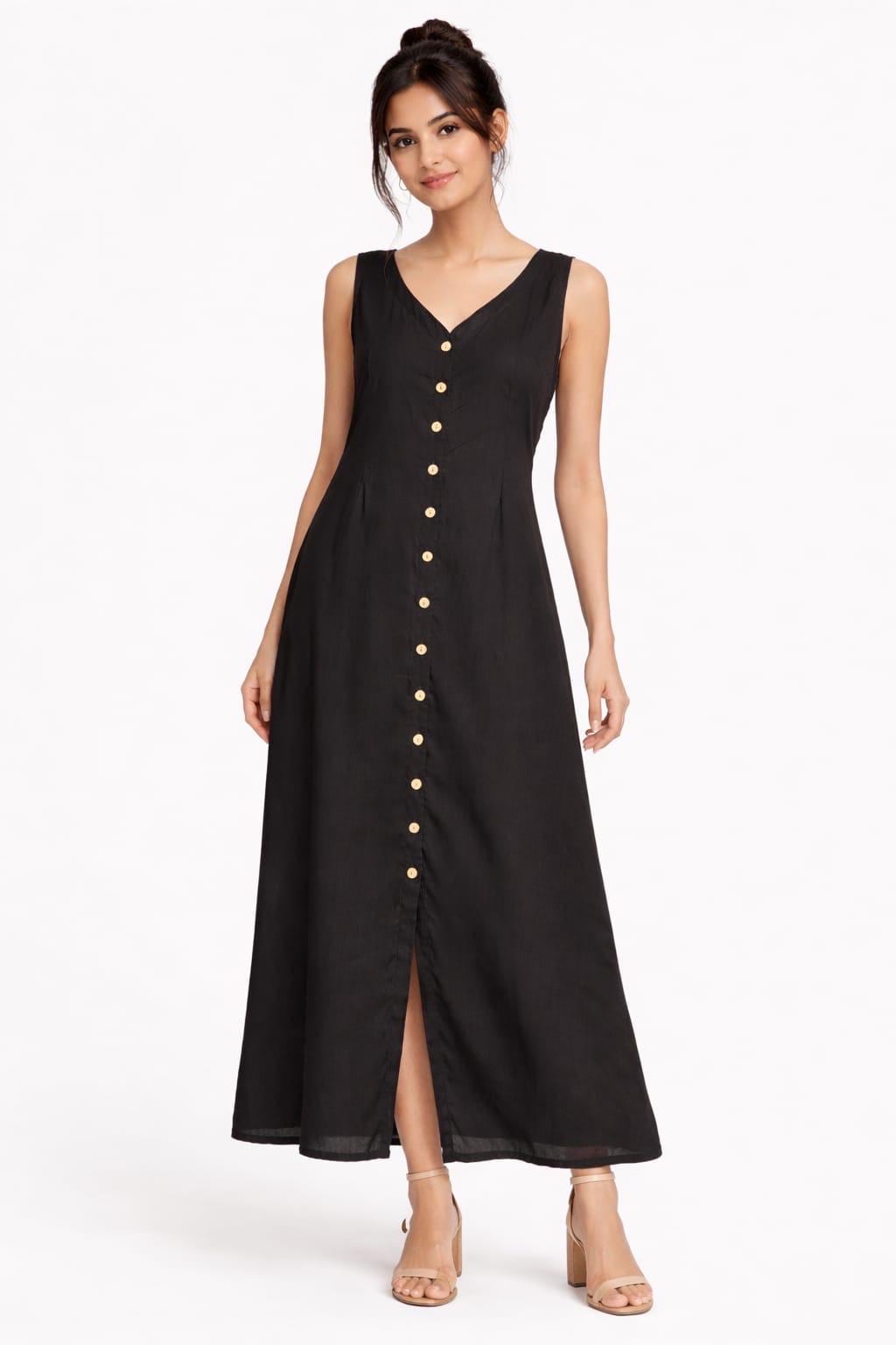 Sleeveless Button Down Maxi Dress - Etsy