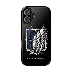 Attack On Titans Tough Phone Case - Winds Of Freedom - Anime Gift For AOT Fans, Anime Lovers, Anime Merch, Anime Phone Cover