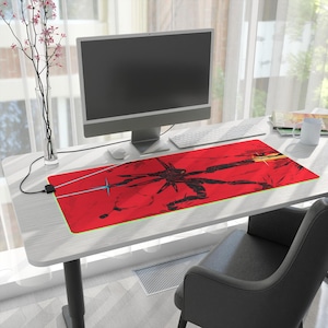Ultrakill V1 Ricoshot LED Gaming Desk Mat XL: RGB Mouse Pad