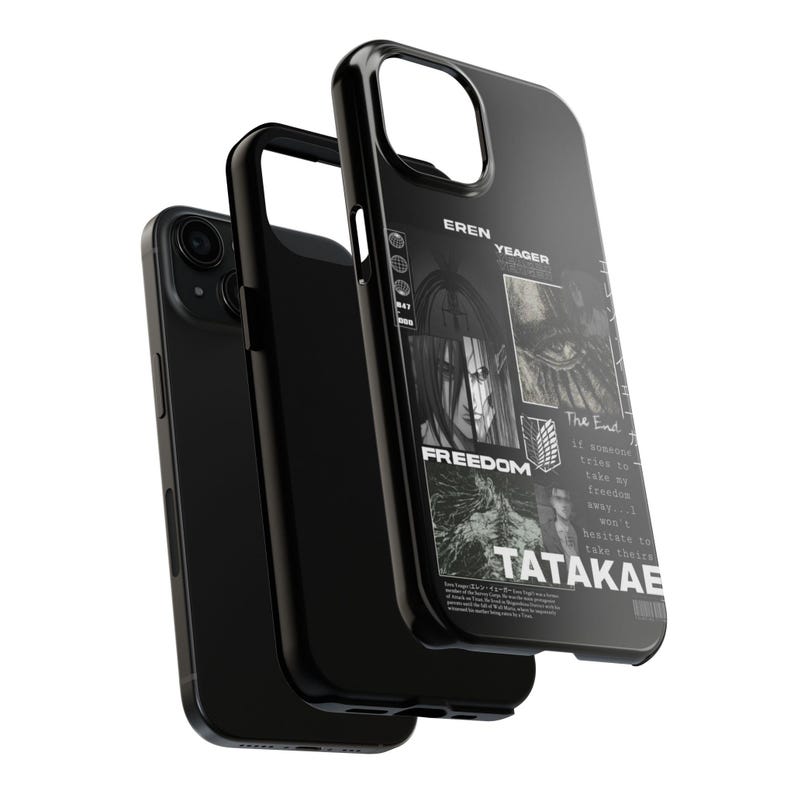 Funda para teléfono de Eren Yeager de Attack on Titan, portada de anime imagen 3