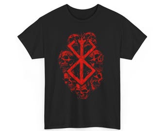 Berserk Red Sigil Tee: maglietta unisex gotica dark fantasy