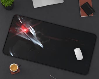 Witcher Wolf Medallion Desk Mat:  Gaming Mouse Pad