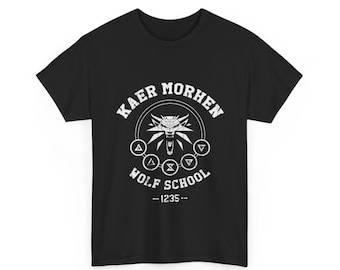 Witcher Cotton Tee, Kear Morhen Wolf School T-Shirt, Gaming Wear