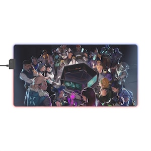 Valorant Inspired Fan Art Gaming Led Mouse Pad, LED Mouse Pad, RGB Lighting, Gaming Gear, Desk Accessories, Valorant Fan Gift