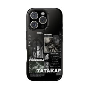 Attack On Titans Phone Case, Eren Yeager Phone Case, Anime Phone Cover, Gift For Aot Lovers, Anime Lover Gift, Perfect Anime Gift