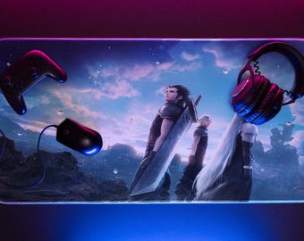 Tappetino per mouse LED RGB Final Fantasy - Tappetino da scrivania per videogiochi