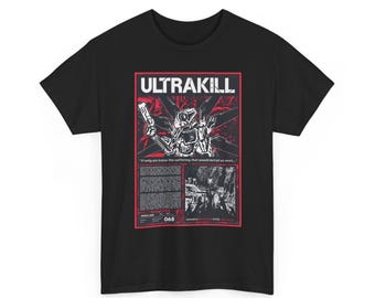 T-shirt grafica ULTRAKILL / Maglietta per videogiocatori sparatutto