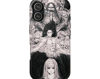 Custodia per telefono con fan art di Eren Yeager di Attack on Titan