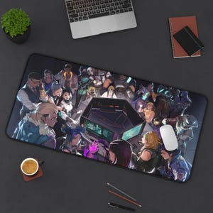 Valorant Inspired Desk Mat, Gaming Mouse Pad, Large Desk Pad, Gamer Gift, Computer Accessories, Gift For Valorant Players