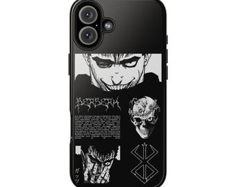 Berserk Anime Phone Case: Guts Protective Cover, Black Tough Case