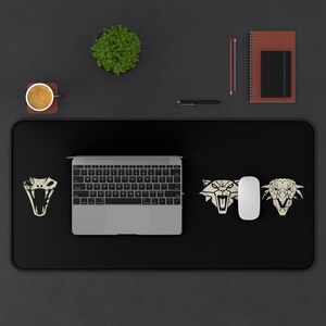 Witcher Schools Extra Large Mouse Pad, Viper, Bear, Wolf, Cat, Griffin Schools of The Witchers image 2