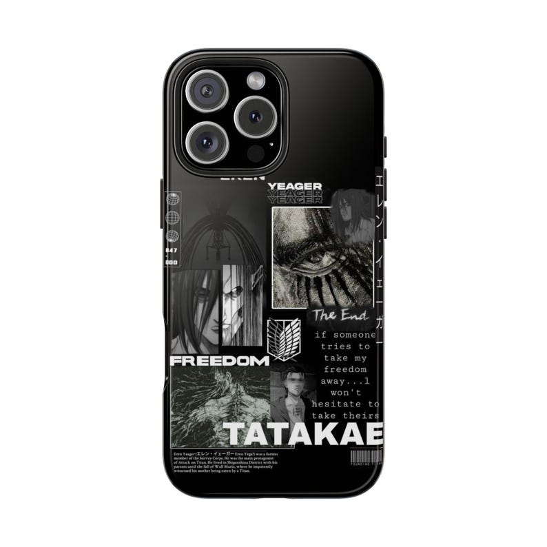 Funda para teléfono de Eren Yeager de Attack on Titan, portada de anime imagen 2