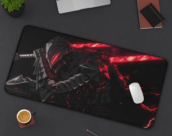 Berserk Art Mouse Pad, Guts In Armor Desk Mat